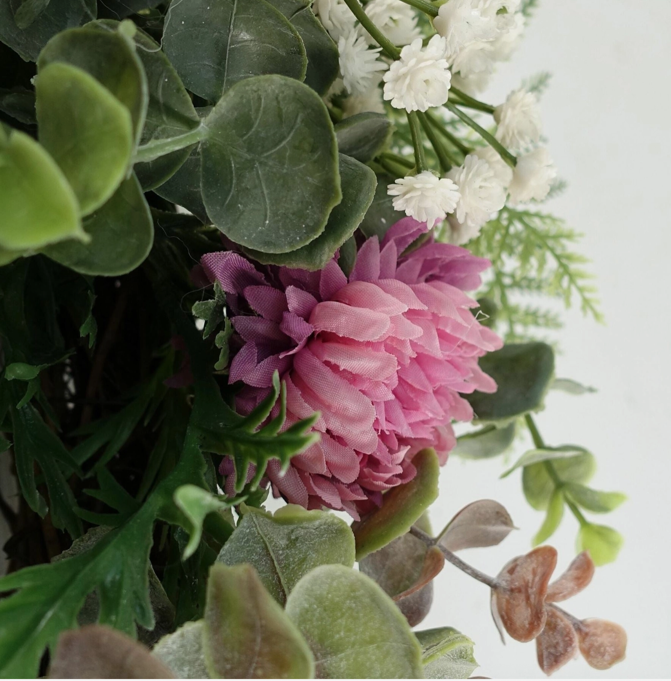 Krans med rosa blomster - Bilde 6