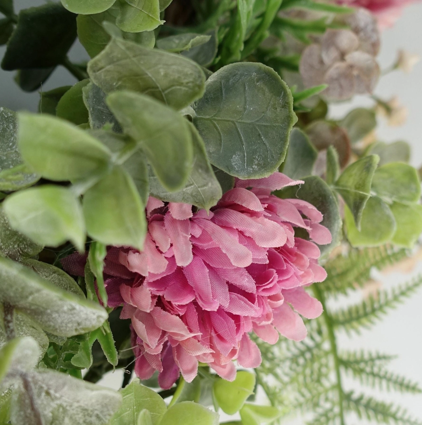 Krans med rosa blomster - Bilde 8