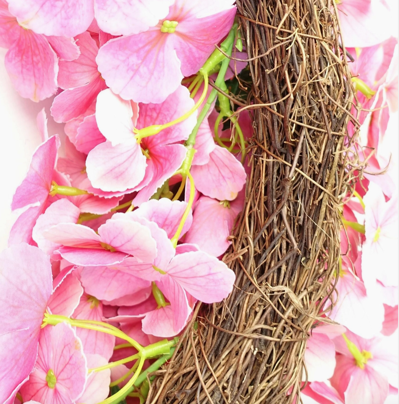 Krans med rosa hortensia - Bilde 5